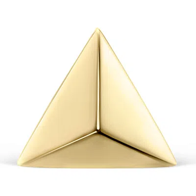 Maria Tash Faceted Triangle Single Threaded Stud Earring In Yellow Gold
