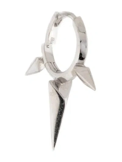 Pre-owned Maria Tash Faceted Triple Long Spike Hoop Earring In Multi