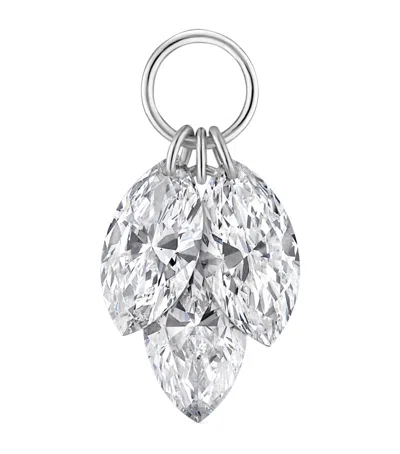 Maria Tash Floating Diamond Plume Charm In White