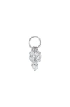 Maria Tash Floating Diamond Plume Charm In White Gold