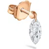 Maria Tash Floating Marquise Diamond Single Charm Stud Earring In Gold