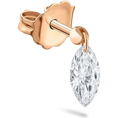 Maria Tash Floating Marquise Diamond Single Charm Stud Earring In Gold