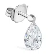 Maria Tash Floating Pear Diamond Charm Single Stud Earring In White