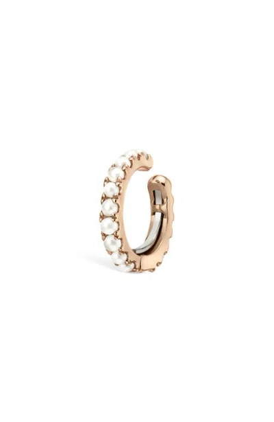 Maria Tash Freshwater Pearl Single Eternity Ear Cuff In Gold