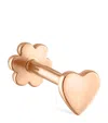 Maria Tash Gold Heart Threaded Stud Earring In Gold