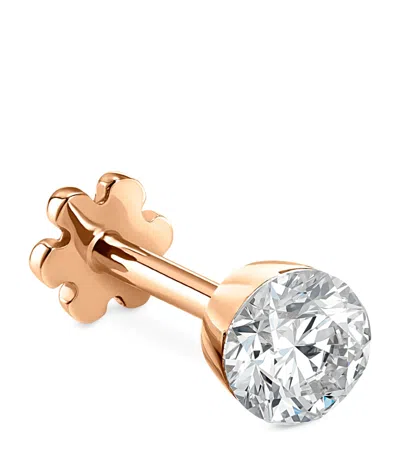 Maria Tash Gold Invisible Set Diamond Threaded Stud Earring
