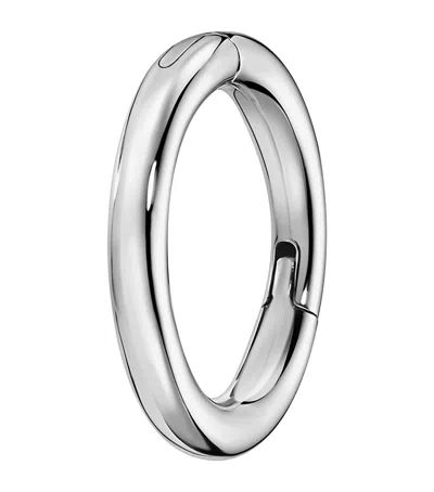 Maria Tash Gold Single Hoop Earring In White