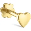 Maria Tash Heart Threaded Stud Earring In Yellow Gold