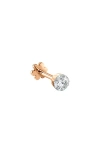 Maria Tash Invisible Diamond Threaded Stud Earring In Rose Gold