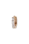 Maria Tash Invisible Set Baguette Diamond Eternity Hoop Earring In Rose Gold