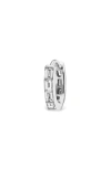 Maria Tash Invisible Set Baguette Diamond Eternity Hoop Earring In White Gold