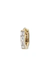Maria Tash 18ct 8mm Invisible Baguette Diamond Eternity Single Hoop Earring In Yellow Gold