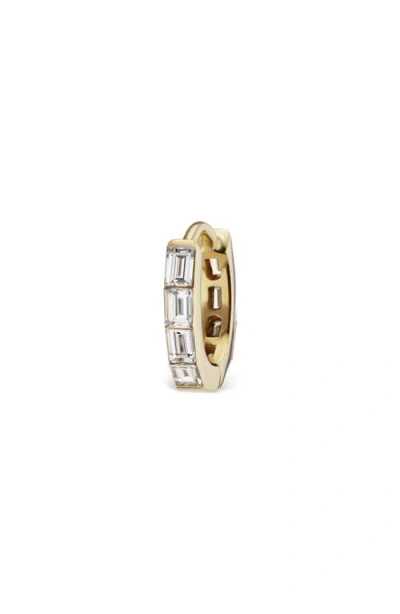 MARIA TASH MARIA TASH INVISIBLE SET BAGUETTE DIAMOND ETERNITY HOOP EARRING