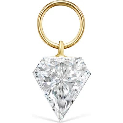 Maria Tash Invisible Set Diamond Charm In Gold