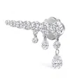 Maria Tash Invisible Set Diamond Crescendo Bar Threaded Stud Earring Right In White