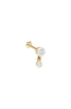 MARIA TASH MARIA TASH INVISIBLE SET DIAMOND DANGLE STUD EARRING