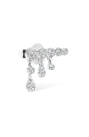 Maria Tash Invisible Set Diamond Single Crescendo Ear Crawler In White