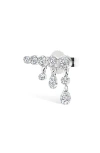 Maria Tash Invisible Set Diamond Single Crescendo Ear Crawler In White
