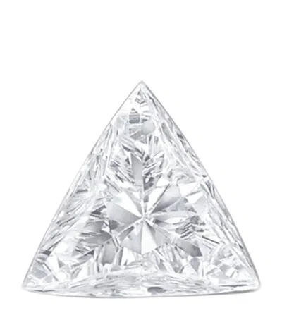 Maria Tash Invisible-set Diamond Triangle Single Stud Earring In White