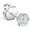 Maria Tash Invisible Set Hexagon Diamond Single Stud Earring In Metallic