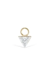 Maria Tash Invisible Set Triangle Diamond Charm In Gold