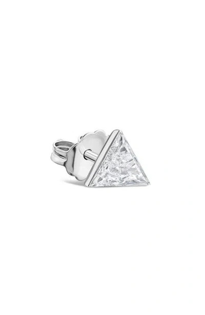 Maria Tash Invisible Set Triangle Diamond Single Stud Earring In Metallic