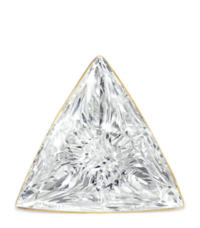 Maria Tash Invisible Set Triangle Diamond Threaded Stud Earring In Gold