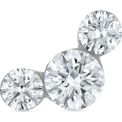 MARIA TASH MARIA TASH INVISIBLE SETTING THREE DIAMOND STUD EARRING