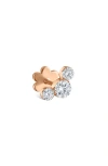 Maria Tash Invisible Setting Three Diamond Stud Earring In Gold