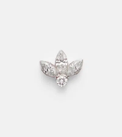 Maria Tash Lotus 18kt White Gold (750/1000) Single Earring With Diamonds