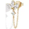 Maria Tash Lotus Chain Wrap Stud Earring In Gold
