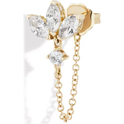 Maria Tash Lotus Chain Wrap Stud Earring In Gold