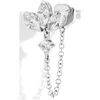 Maria Tash Lotus Chain Wrap Stud Earring In Silver