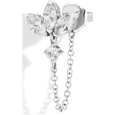 Maria Tash Lotus Chain Wrap Stud Earring In Silver