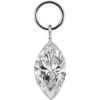 Maria Tash Marquise Diamond Earring Charm In White Gold/diamond