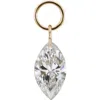 Maria Tash Marquise Diamond Earring Charm In Yellow Gold/diamond