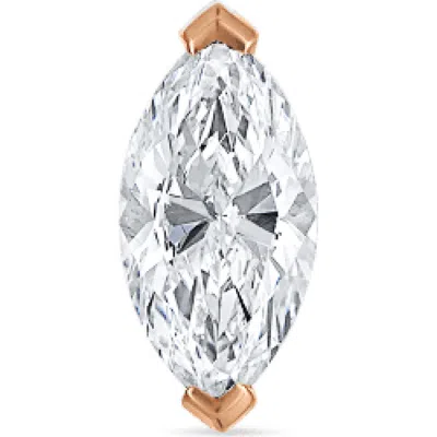 Maria Tash Marquise Diamond Single Stud Earring In Metallic