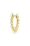Maria Tash 14ct Gold Metal Mohawk 9.5mm Hoop Earring In Yellow Gold