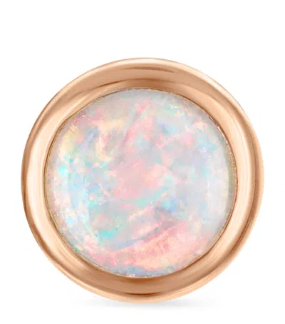 Maria Tash Opal Threaded Stud Earring In Yellow