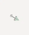 Maria Tash Opal Trinity Threaded Stud Earring In White, Gold