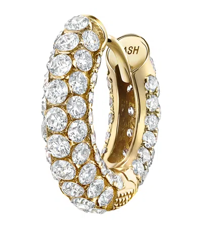 Maria Tash Pavé Diamond Single Hoop Earring In Gold