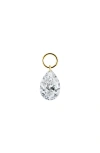 Maria Tash Pear Diamond Floating Charm In Yellow Gold
