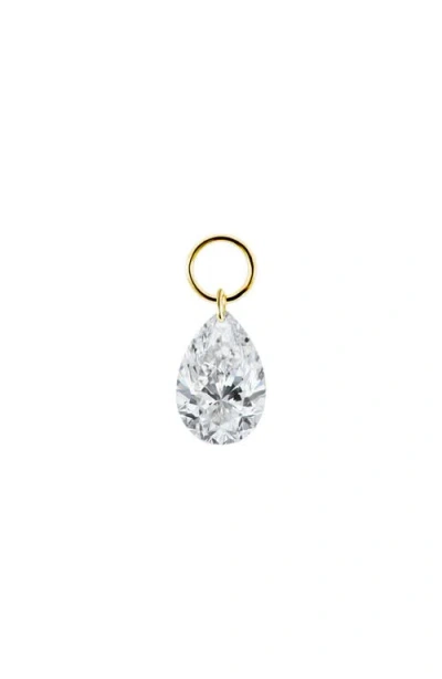 Maria Tash Pear Diamond Floating Charm In Yellow Gold