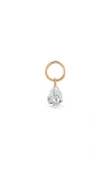Maria Tash Pear Floating Diamond Charm In Rose Gold