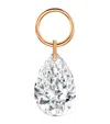 Maria Tash Pear Floating Diamond Charm In Rose Gold