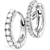 Maria Tash Pearl & Diamond Double Eternity Linked Hoop Earring & Cuff In Silver