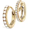 Maria Tash Pearl & Diamond Double Eternity Linked Hoop Earring & Cuff In Gold