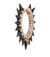 Maria Tash 18ct Rose Gold Black Moissanite Mohawk And Diamond 6.5mm Hoop Earring In Rose Gold