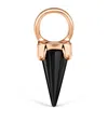 Maria Tash Rose Gold Black Moissanite Spike Charm In Black