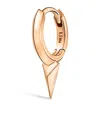 Maria Tash Rose Gold Faceted Single Short Spike Hoop Earring In Rose Gold